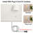 Rotatable Plug In Led Swing Arm Wall Sconces With Usb Charging Port And Shelves, White