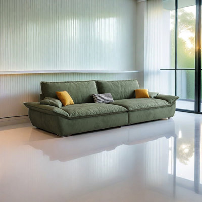 Coussin modulaire 102,36 po vert 100% polyester