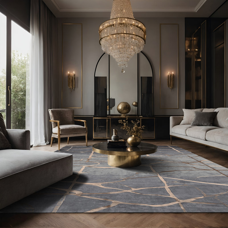 Tapis gris soyeux et moelleux, Tapis de couloir 2 pi x 5 pi