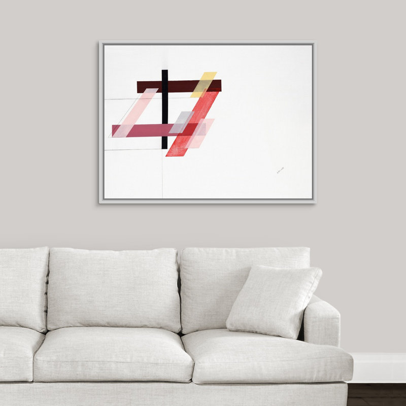 « interval notion i », impression sur toile, H 31,7 po x l 41,7 po x P 1,75 po, Cadre flottant blanc