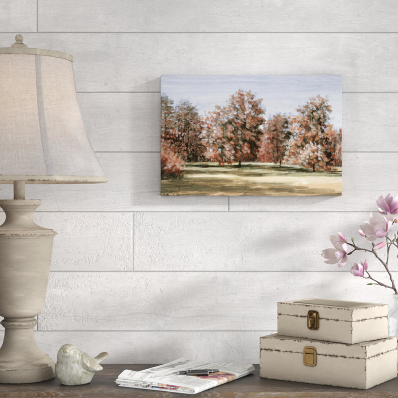 Arbre peint d’automne-impression sur toile, H 12 po x l 18 po