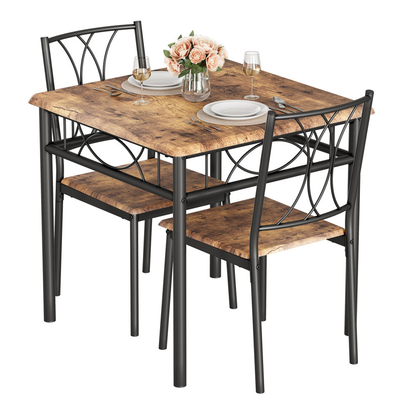 Dining Set, Brown, Brown, Brown