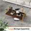 Modern Tempered Glass Coffee Table for Living Room, Sturdy Metal Legs & Easy to Clean