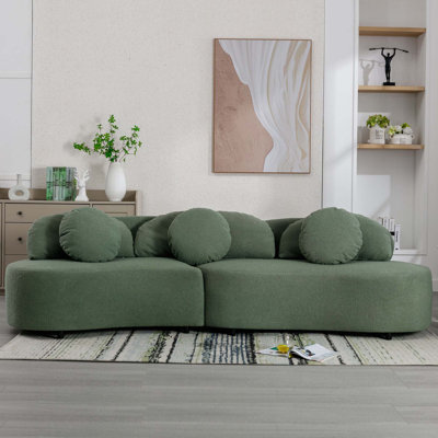 Jovanny Modern 103.9'' Living Room Sofa Pea Shaped Couch,sofa,couch