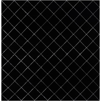 Tapis contemporain noir et argent Etowah