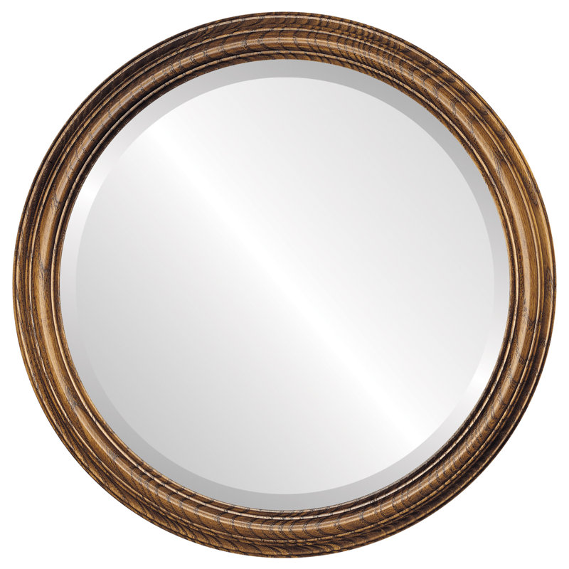 Miroir décoratif biseauté traditionnel Wincanton, 21 po x 21 po, Brun