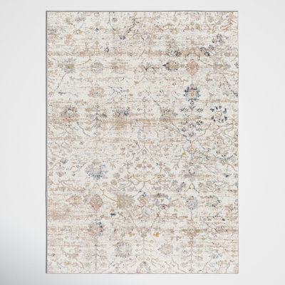 Benfield Beige Machine Washable Area Rug