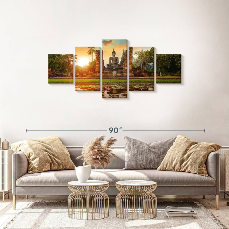Bouddha extérieur Adella, H 30 po x l 68 po