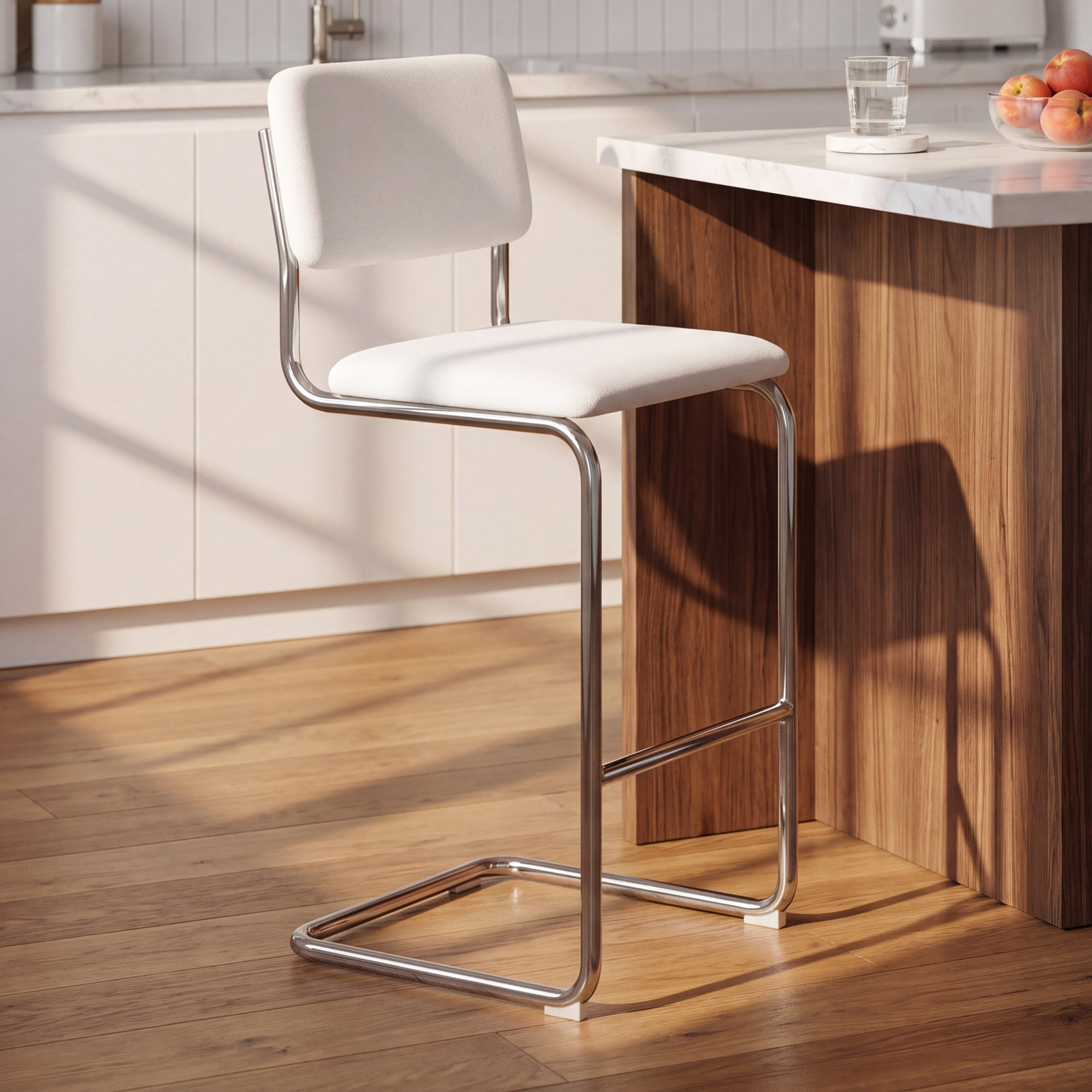 Walsh Bar and Counter Stool, White, Counter Stool (24” Seat Height)