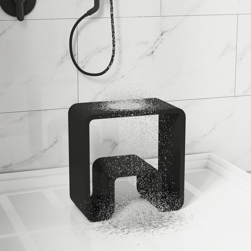 Casainc Riverside Freestanding Solid Surface Bathroom Shower Stool Shower Bench Shower Chair