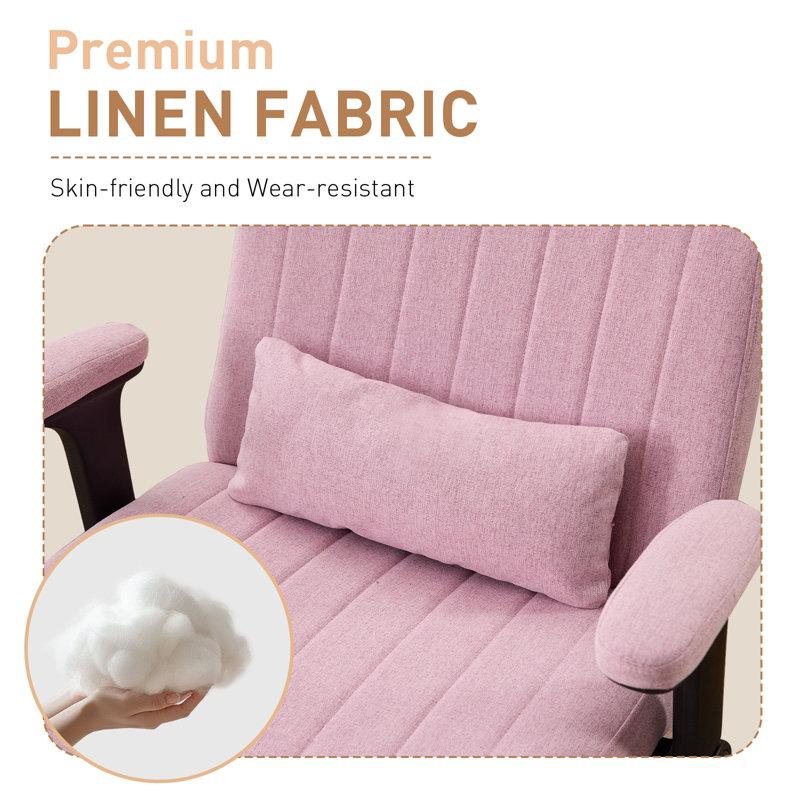 Inbox Zero Criss Cross Chair, Pink