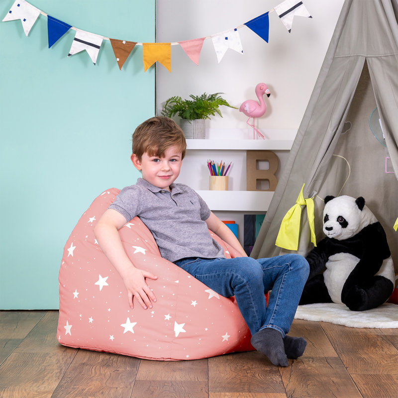 Kids Starry Skies Print Classic Bean Bag, Pink