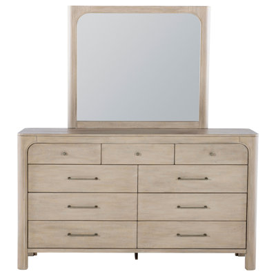 Commode 9 tiroirs avec miroir Weathered Mango