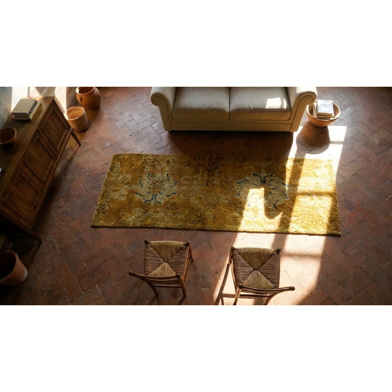 Small Rare Collectible Antique Chinese Mid 17th Century Peking Rug