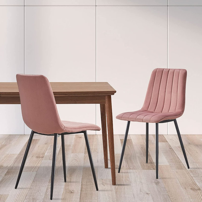 Aly 50cm H Upholstered Side Chair, Pink
