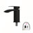 16x14 Inch Wall-Mounted Ceramic Bathroom Sink with Black Towel Bar and Faucet, Space-Saving and Durable Design