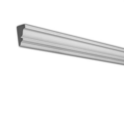 American Pro Decor 2-1/2 in. x 2-1/2 in. x 96 in. Plain Recycled Polystyrene Crown Moulding Pro Pack 32 LF (4-Pack)