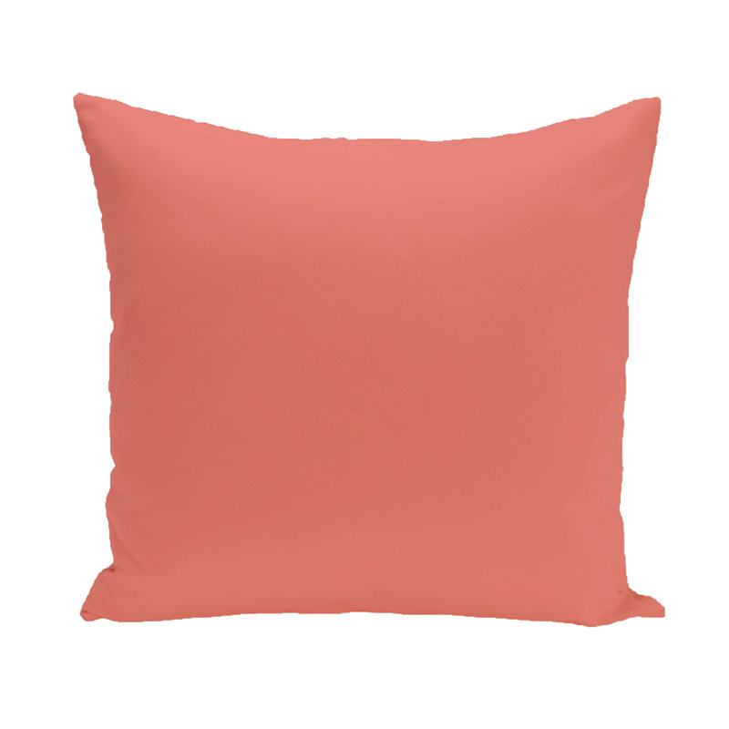 Reversible Throw Pillow, 18" H x 18" W, Soft Coral