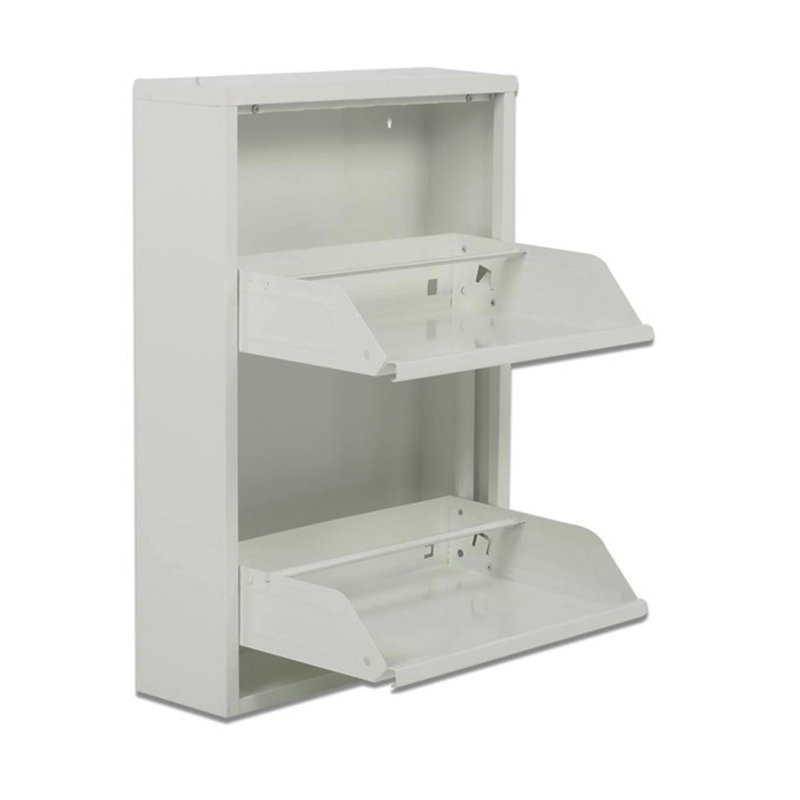 4 Pair Shoe Storage Cabinet, White