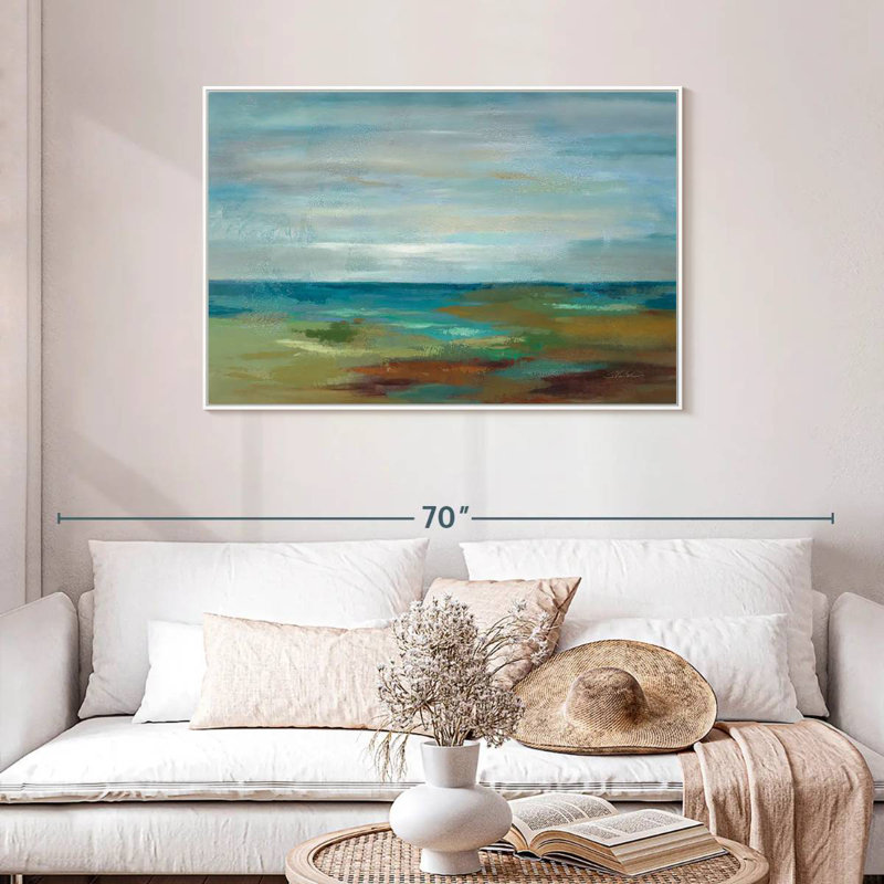 Wispy Clouds, Cadre flottant blanc, 43 po x 29 po