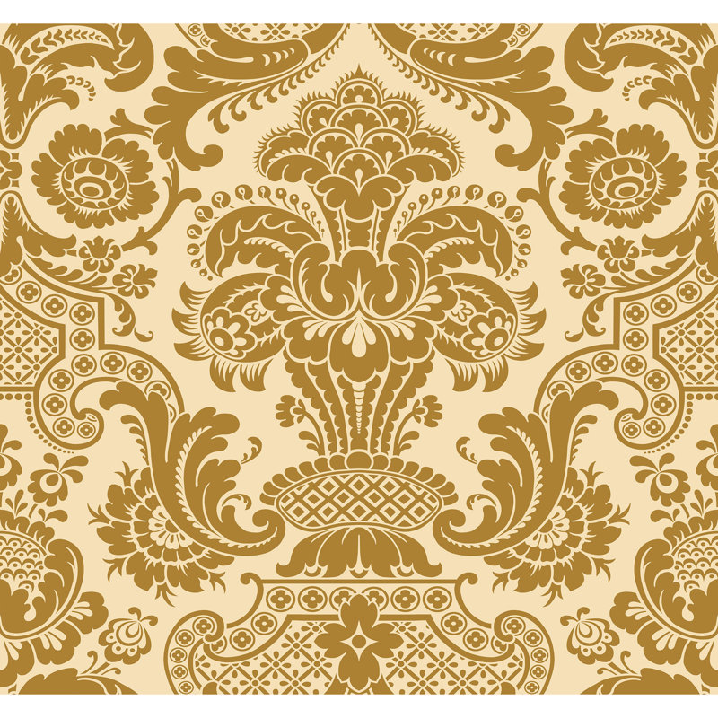 Mariinsky Damask Wallpaper Roll, Gold