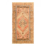 One-of-a-Kind Rectangle 3'8'' x 7'6'' 1980s Area Rug in Atomic Tangerine/Sandy Brown/Calico