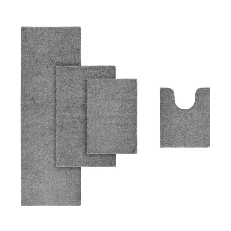 Tapis pour salle de bain Marshmallow, Rectangle - 40 po L x 24 po l, Gris