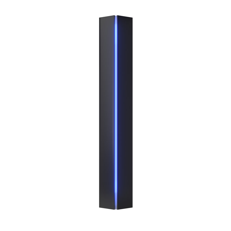 Plafonnier encastré Gallery Gallery, Noir, Bleu, 7.1" W x 27.25" H x 3.1" D