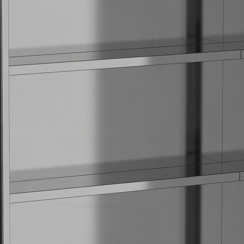 Armoire de salle de bain avec miroir, organisateur de rangement mural avec portes doubles