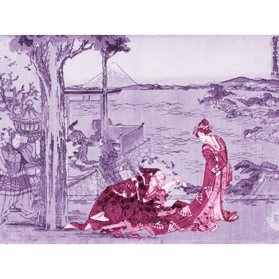 Décalcomanie murale amovible en bois courtesan japonais