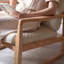Chaise berçante moderne simple en chêne