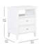 Table de chevet 2 tiroirs Weston White-1753336327