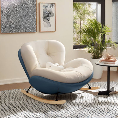 Modern Upholstered Rocking Chair