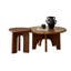 Ensemble de tables basses rondes en bois massif rétro Wanlut