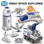 Playful Minds: Mega Space Explorer - Ensemble de jeu de vaisseau spatial 15pc Lights and Sounds, fusée de 9,5 po, 2 figurines d'astronaute, capsule, véhicule, enfants de 3 ans et plus
