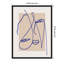 "Abstract Blue Line Art" par Little Dean, reproduction d'art sur toile encadrée-441239527