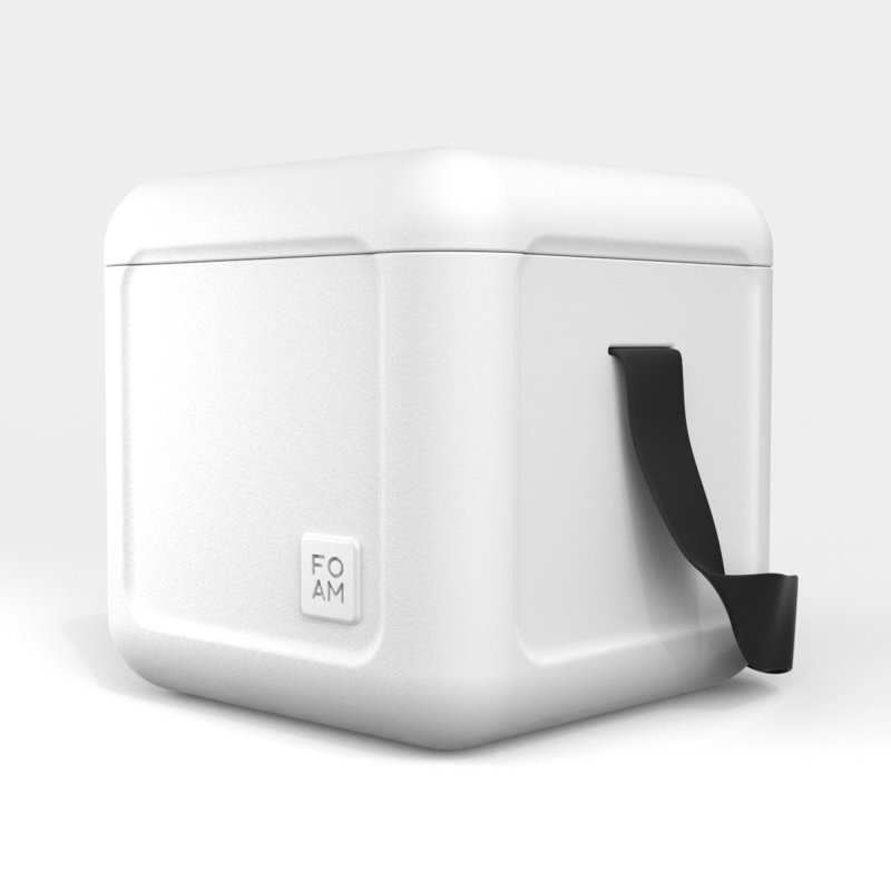 White EVA Foam 22qt Hybrid Soft-Hard Cooler with Strap