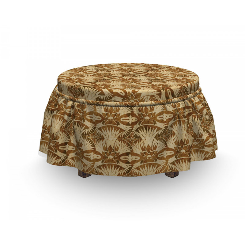 Housse pour repose-pieds fleur antique