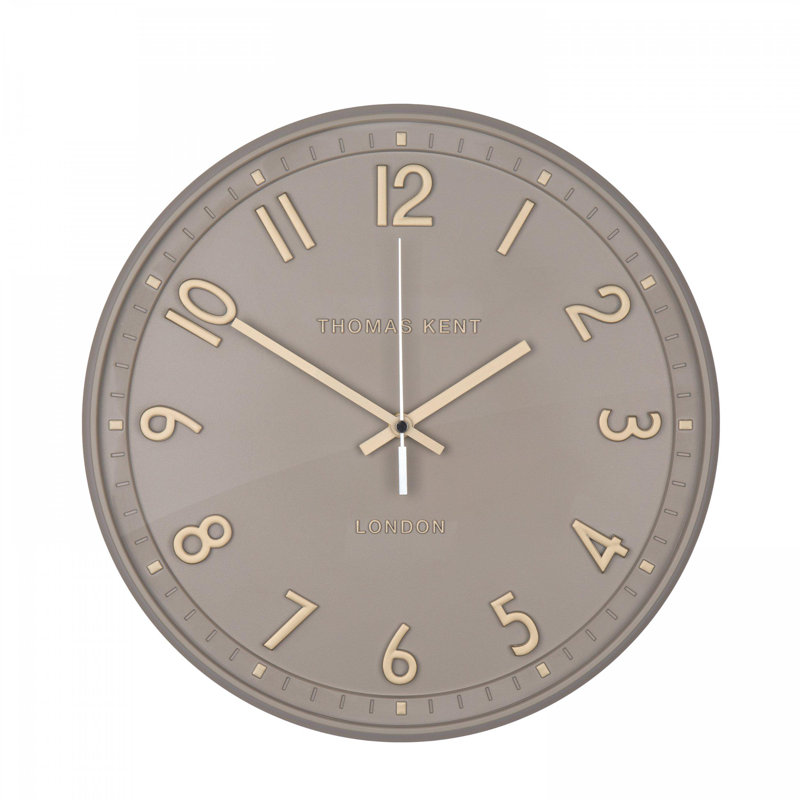 Mellinger PS/Glass Wall Clock, Grey