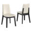 Cipolla Wood Finish White Vegan Leather Dining Chair-105512446