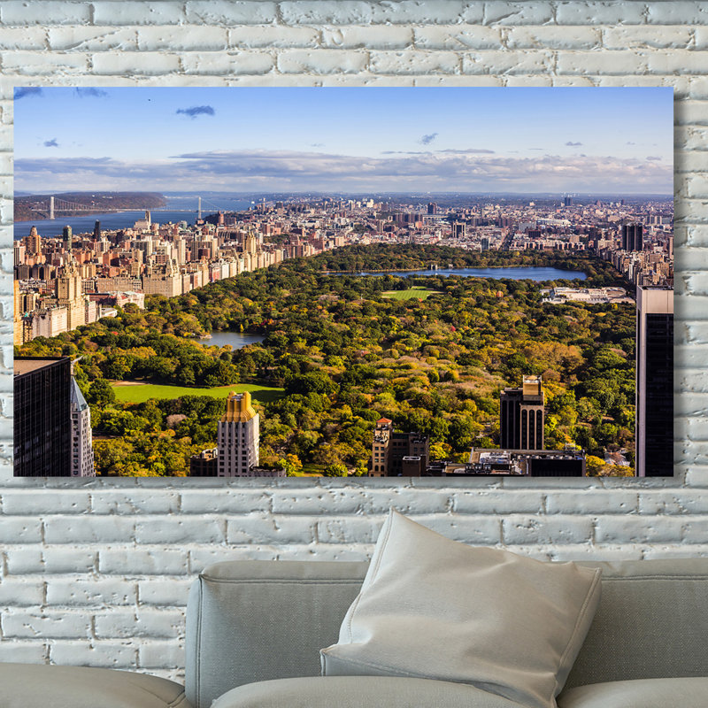 « new york central park i », reproduction de photo sur toile tendue, H 36 po x l 60 po x P 1,5 po