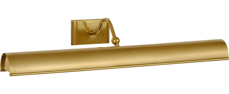 Hessen Picture Light, Natural Brass, 4.75" H x 24" W x 9" D