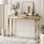 Console dorée à miroir avec sculpture sur bois rétro-662905024