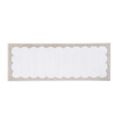 Martha Stewart Bedford Scallop Beige Bath Rug