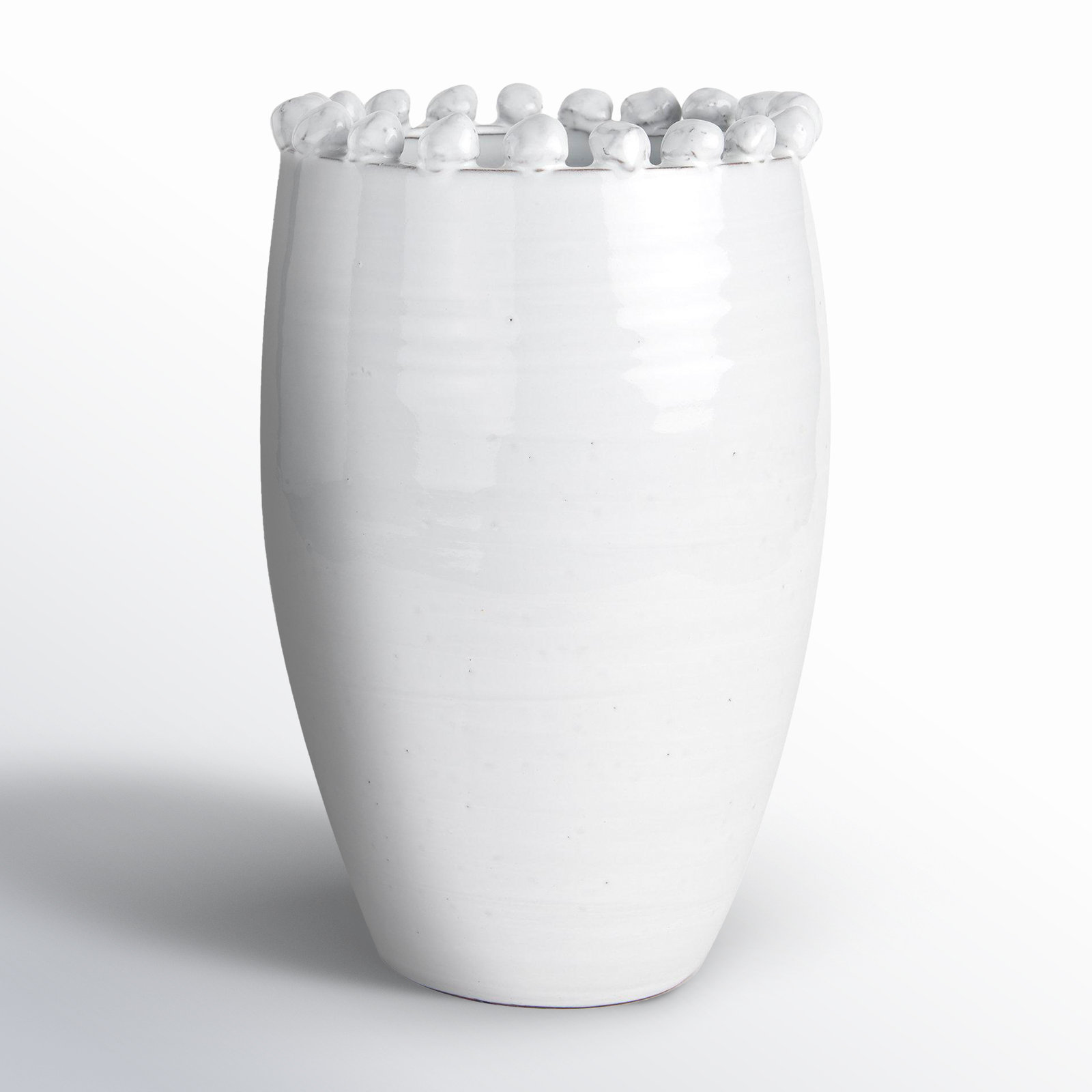 Watson Ceramic / Porcelain Table Vase, 13.58" H x 8.46" W x 0.85" D" 