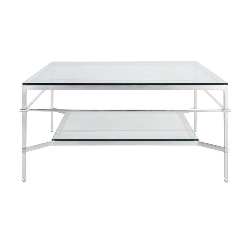 Vera Glass Coffee Table, Silver