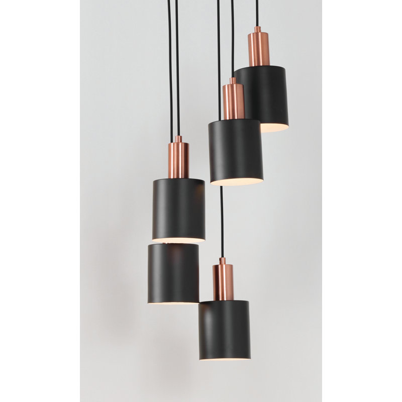 Abel 5 - Light Cluster Pendant, Antique, Black