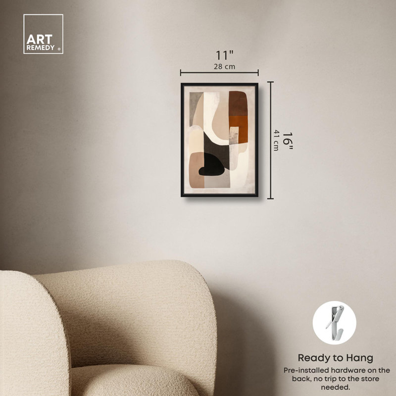 Intuition's Palette III, toile par Art Remedy, Noir, H 16 po x l 11 po, Floater Frame