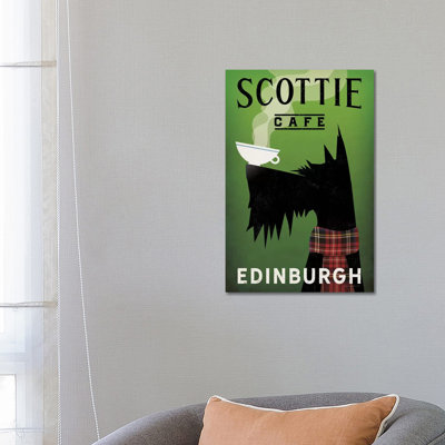 Scottie Cafe by Ryan Fowler - Wrapped Canvas Print