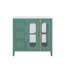 Meuble-lavabo de 36 pouces avec lavabo en céramique, armoire de rangement pour salle de bain avec 3 tiroirs, 2 portes et 2 tablettes latérales ouvertes-1794729490
